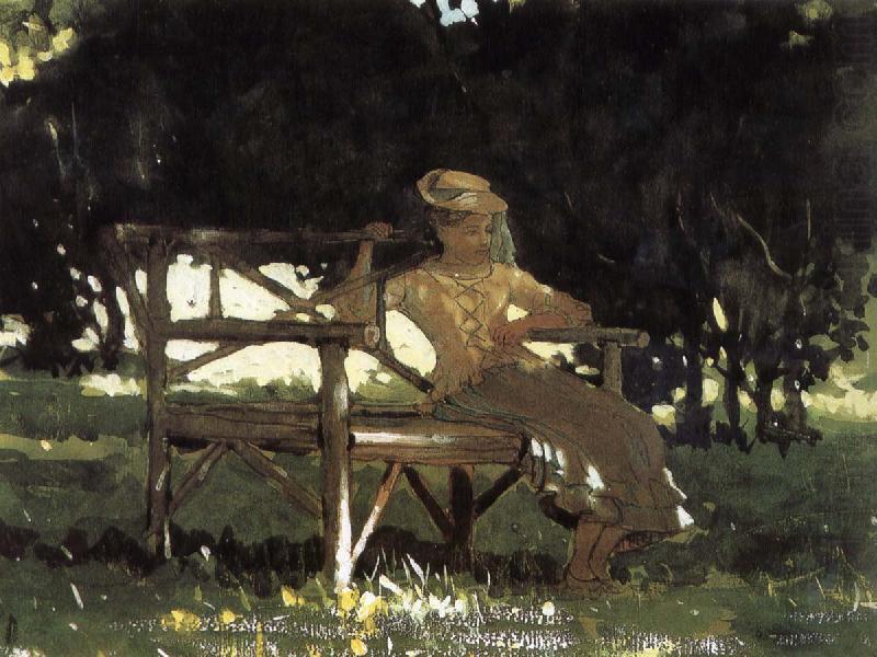Girls on the bench, Winslow Homer